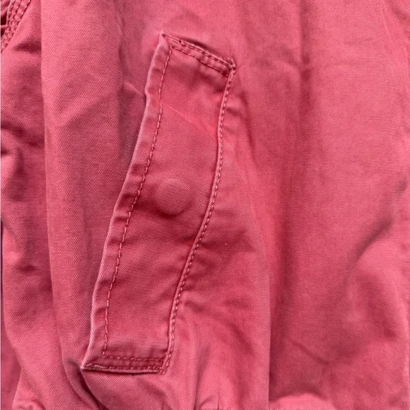Madewell Dusty Rose/Brick Prosper Utility Jacket, Adjustable Waist, Pockets, L - Picture 6 of 10